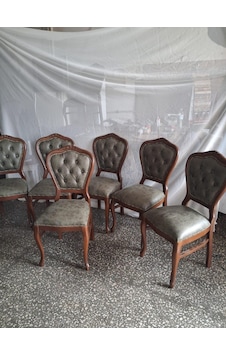 Sandalye Klasik 90613 Model Kayın Aslan Ayak Ceviz Nubuk Kumaş 6 Adet El Yapım Kahverengi Sandalye Klasik 90613 Model Kayın Aslan Ayak Ceviz Nubuk Kumaş 6 Adet El Yapım Kahverengi