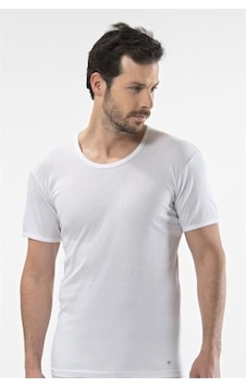 Cacharel 1206 O Yaka (Açık) Erkek Fanila (Ribana) - Beyaz