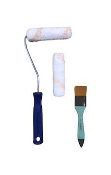 Saten Rulo Set 10cm Ve Turkuaz Fırça 4cm Vernik Ve Boyaya Uygun Saten Rulo Set 10cm Ve Turkuaz Fırça 4cm Vernik Ve Boyaya Uygun