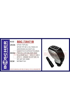 Vites Topuzu Spor Tip 301-c Elysee-c3 Aırcross-c4-cactus-dıspatch Iv-spacetourer-traveller-208-2008-3008 Suv-5008 Suv- 2016 308 Iı 2014 206 98-12 207 06-12 307-407-301-3008 Diğer Vites Topuzu Spor Tip 301-c Elysee-c3 Aırcross-c4-cactus-dıspatch Iv-spacetourer-traveller-208-2008-3008 Suv-5008 Suv- 2016 308 Iı 2014 206 98-12 207 06-12 307-407-301-3008 Diğer