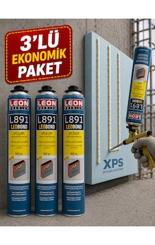 3 Adet Strafor Yalıtım Malzemesi Güçlü Yapıştırma Köpüğü 900 Gram