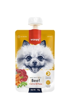 Wanpy Taze Sığır Etli & Havuçlu Ezme Köpek Maması 90 G Wanpy Taze Sığır Etli & Havuçlu Ezme Köpek Maması 90 G