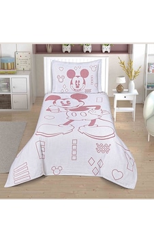 Taç Lisanslı Jakar Yatak Örtüsü Mickey Mouse Tek Kişilik Beyaz Taç Lisanslı Jakar Yatak Örtüsü Mickey Mouse Tek Kişilik Beyaz