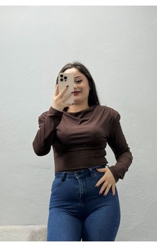 Belendir Kadın Dalgıç Vatkalı Bluz Kahve Belendir Kadın Dalgıç Vatkalı Bluz Kahve