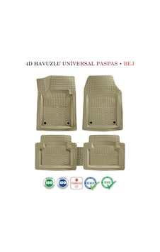 Jeep Grand Cherokee 2005-2010 Uyumlu Universal 4d Havuzlu Paspas Takımı Premium Bej