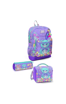 Coral High Kids Milka Şeker Ayıcık Desenli Desenli 3 Lü Okul Çanta Seti Set0133205 Mor Coral High Kids Milka Şeker Ayıcık Desenli Desenli 3 Lü Okul Çanta Seti Set0133205 Mor