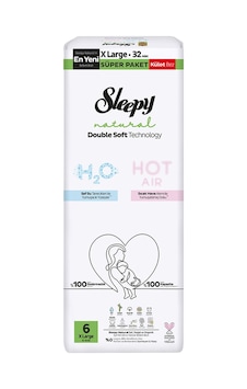 Sleepy Natural Double Soft Süper Külot Bez 6 No 15-25 Kg 32'li - 7 Adet Tarı 4 - 7 Yaş Sleepy Natural Double Soft Süper Külot Bez 6 No 15-25 Kg 32'li - 7 Adet Tarı 4 - 7 Yaş