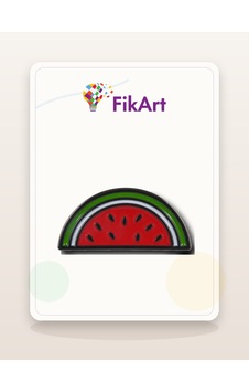 Fikart Yarım Karpuz Dilimi Broş Çok Renkli Fikart Yarım Karpuz Dilimi Broş Çok Renkli