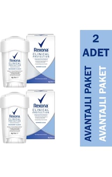 Rexona Clinical Protection Shower Clean Kadın Krem Deodorant 2 x 45 ML Rexona Clinical Protection Shower Clean Kadın Krem Deodorant 2 x 45 ML