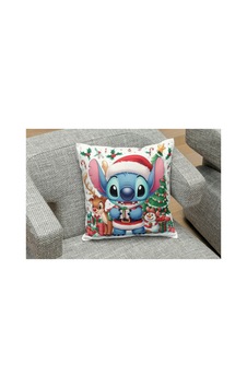 Yeniyıl Noel Temalı Stitch Beyaz Desenli Yastık Kılıfı Çok Renklı Yeniyıl Noel Temalı Stitch Beyaz Desenli Yastık Kılıfı Çok Renklı