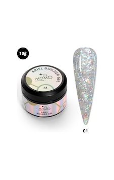 Momo Professional Ariel Builder Gel Nail Art İçin Protez Tırnak Jeli No.01 Şeffaf Holografik Yeşil Sarı Simli 10 Gr Momo Professional Ariel Builder Gel Nail Art İçin Protez Tırnak Jeli No.01 Şeffaf Holografik Yeşil Sarı Simli 10 Gr