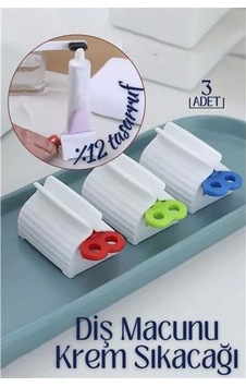 Modacar Diş Macunu Krem Sıkacağı 3 Lü Set Tuppo Design