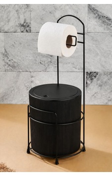 Ferforje Standlı Çöp Kovalı Tuvalet Kağıtlığı Metal Wc Lik Siyah Siyah Ferforje Standlı Çöp Kovalı Tuvalet Kağıtlığı Metal Wc Lik Siyah Siyah