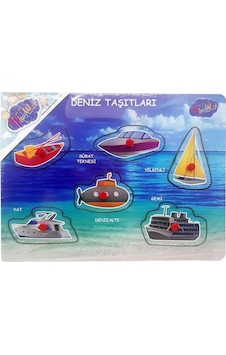 Ahşap Tutmalı Deniz Taşıtları Puzzle Ahşap Tutmalı Deniz Taşıtları Puzzle
