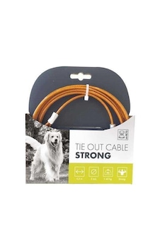 Mpets Köpek Çelik Bahçe Bağlama Teli Turuncu 4.5 Metre
