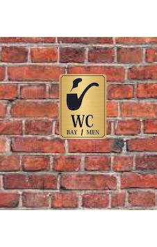 Pipo Bay Men Wc Yazılı Metal Yönlendirme Levhası 15x12 Cm Altın Pipo Bay Men Wc Yazılı Metal Yönlendirme Levhası 15x12 Cm Altın