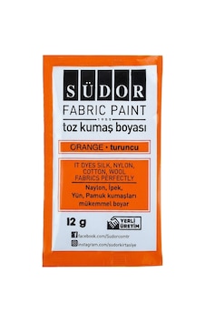 Kumaş Boyası Toz 12 Gr 1 Adet Südor Toz Kumaş Boyası Kot Pantalon Gömlek Tişört Tekstil Kumaş Boyası 1 Adet Turuncu Kumaş Boyası Toz 12 Gr 1 Adet Südor Toz Kumaş Boyası Kot Pantalon Gömlek Tişört Tekstil Kumaş Boyası 1 Adet Turuncu