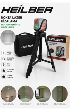 Heilber Ba011528 Yeşil Nokta Lazer Hizalama Cihazı Otomatik Terazili Şaküllü Lazer Usb Şarjlı Taşıma Çantalı Heilber Ba011528 Yeşil Nokta Lazer Hizalama Cihazı Otomatik Terazili Şaküllü Lazer Usb Şarjlı Taşıma Çantalı