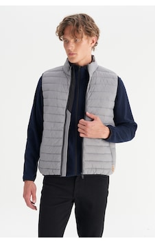 Wrangler Regular Fit Dik Yaka Şişme Yelek Erkek Yelek W2520511 035 Gri