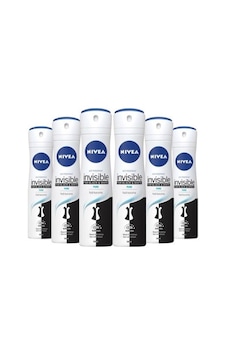 Nivea Invisible Pure Deo Black&White Kadın Sprey Deodorant 150 ML x 6 Nivea Invisible Pure Deo Black&White Kadın Sprey Deodorant 150 ML x 6