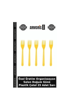 Özel Üretim Organizasyon Salon Doğum Günü Plastik Çatal 25 Adet Sarı Özel Üretim Organizasyon Salon Doğum Günü Plastik Çatal 25 Adet Sarı