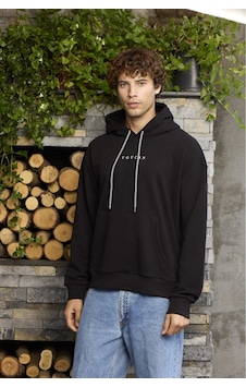 Dorelux Unisex Kapşonlu Oversize Sweetshirt 4040 Siyah Dorelux Unisex Kapşonlu Oversize Sweetshirt 4040 Siyah