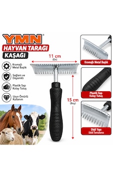Hayvan Tarağı Kaşağı Tımar Aleti Plastik Saplı Kromajlı Boy :15 Cm En : 11 Cm 1 Adet Hayvan Tarağı Kaşağı Tımar Aleti Plastik Saplı Kromajlı Boy :15 Cm En : 11 Cm 1 Adet