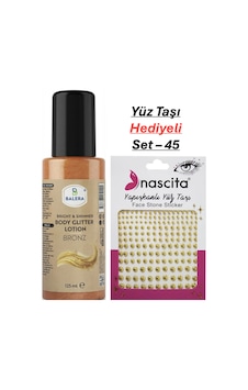 Vücut Losyonu Simli 125 Ml & Yüz Taşı Hediyeli-45 Vücut Losyonu Simli 125 Ml & Yüz Taşı Hediyeli-45