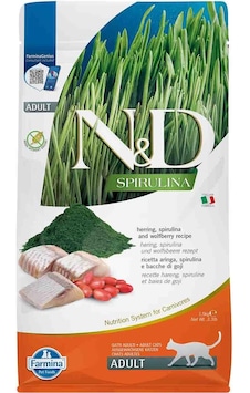 N&D Spirulina Ringa Balıklı Yetişkin Kedi Maması 1500 G N&D Spirulina Ringa Balıklı Yetişkin Kedi Maması 1500 G