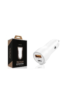30w Usb Ve Usb-c Pd Araba Şarj Cihazı Hızlı Şarj, İphone Ve Android Uyumlu, Çift Çıkışlı Lisinya