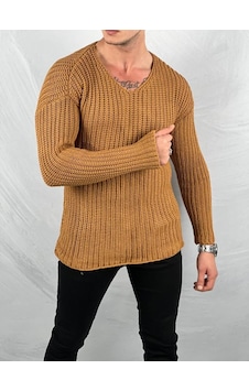 Modefendi Yüksek Kalite Çelik Örme Oversize Kazak Hardal Modefendi Yüksek Kalite Çelik Örme Oversize Kazak Hardal