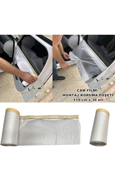Araç Cam Filmi Montaj Poşeti Kapı Koruma Örtüsü Naylon 110 Cm X 30 Mt Araç Cam Filmi Montaj Poşeti Kapı Koruma Örtüsü Naylon 110 Cm X 30 Mt