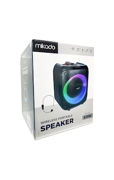 Mikado MD-BT51 Bombıx 60W BT/USB/TF/TWS Led Işıklı Bluetooth Hoparlör Mikado MD-BT51 Bombıx 60W BT/USB/TF/TWS Led Işıklı Bluetooth Hoparlör
