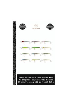 Delux Serisi Olta Yemi Yüzen Yem Av Ekipmanı Captain 3432 Hacker 90 Mm Floating 112 Gr Maket Balık Delux Serisi Olta Yemi Yüzen Yem Av Ekipmanı Captain 3432 Hacker 90 Mm Floating 112 Gr Maket Balık