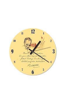 Atatürk Anıt Kabir Ilelebet Payidar Atatürk Imzası Duvar Saati Çok Renkli Atatürk Anıt Kabir Ilelebet Payidar Atatürk Imzası Duvar Saati Çok Renkli