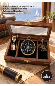 5 Adet Pirinç Pusula Ve Teleskop Seti Kum Saati Dahil, Ahşap Saklama Kutulu, Denizci Compass Telescope Hourglass 5 Adet Pirinç Pusula Ve Teleskop Seti Kum Saati Dahil, Ahşap Saklama Kutulu, Denizci Compass Telescope Hourglass