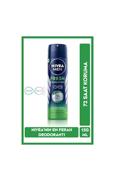 Nıvea Men Fresh Sensation Sprey Deodorant 150 Ml,72 Saat perspirant Koruma,uzun Süren Ferahlık