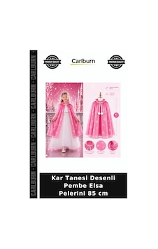 Kar Tanesi Desenli Pembe Elsa Pelerini 85 Cm Parti Kombini Renkli Giysi Eğlenceli Tasarım Siyah Kar Tanesi Desenli Pembe Elsa Pelerini 85 Cm Parti Kombini Renkli Giysi Eğlenceli Tasarım Siyah