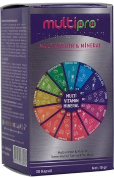 Multipro Multivitamin Ve Mineral 30 Kapsül