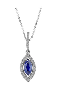 Markiz Safir Kolye Beyaz Markiz Safir Kolye Beyaz