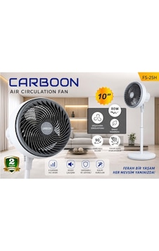 Carboon Fs-25h Elektirkli 80w Vantilatör Carboon Fs-25h Elektirkli 80w Vantilatör
