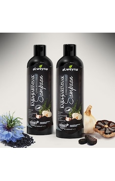 Alweyna Kara Sarımsak & Çörekotu Özlü Bitkisel Şampuan 2 x 400 ML Alweyna Kara Sarımsak & Çörekotu Özlü Bitkisel Şampuan 2 x 400 ML