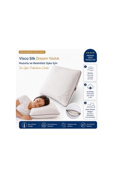 Homedius Silk Dream Boyun Destekli Ortopedik Visco Yastık 59x39 Cm Beyaz Homedius Silk Dream Boyun Destekli Ortopedik Visco Yastık 59x39 Cm Beyaz