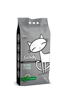 Sandy Sodyum Bentonit Ultra Topaklaşan Kokusuz Doğal Kedi Kumu 10 KG