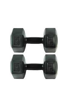 3 Kg X 2 Adet 6 Kg Dambıl Seti 6 Kg Dumbell Set - Siyah