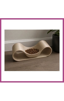 Gees Global 3d Baskı Dalgalı Formlu Mama Kabı Kedi Ve Köpek Yemek Kabı Modern Eğimli Mama Kabı - Bej Gbzs Gees Global 3d Baskı Dalgalı Formlu Mama Kabı Kedi Ve Köpek Yemek Kabı Modern Eğimli Mama Kabı - Bej Gbzs