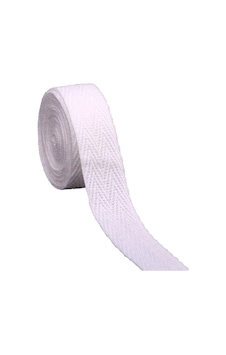 2cm Eninde Dar Dokuma Şerit Beyaz Balıksırtı 25metre Top - 684600774 Diğer