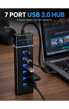 Mey İthalat 7 Port Usb 3.0 Çoklayıcı Hub 5gbps Veri Aktarım Adaptörü Diğer Mey İthalat 7 Port Usb 3.0 Çoklayıcı Hub 5gbps Veri Aktarım Adaptörü Diğer