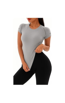 Ghassy Co. Kadın Nefes Alabilir Yüksek Esnek Kısa Kollu, Yoga Fitness Ve Koşu İçin Motivasyonel Tasarım Tişört Açık Gri Ghassy Co. Kadın Nefes Alabilir Yüksek Esnek Kısa Kollu, Yoga Fitness Ve Koşu İçin Motivasyonel Tasarım Tişört Açık Gri