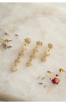 3 Lü Set Küpe Gold Renk Kutup Yıldızı Detaylı Açık Gold 3 Lü Set Küpe Gold Renk Kutup Yıldızı Detaylı Açık Gold